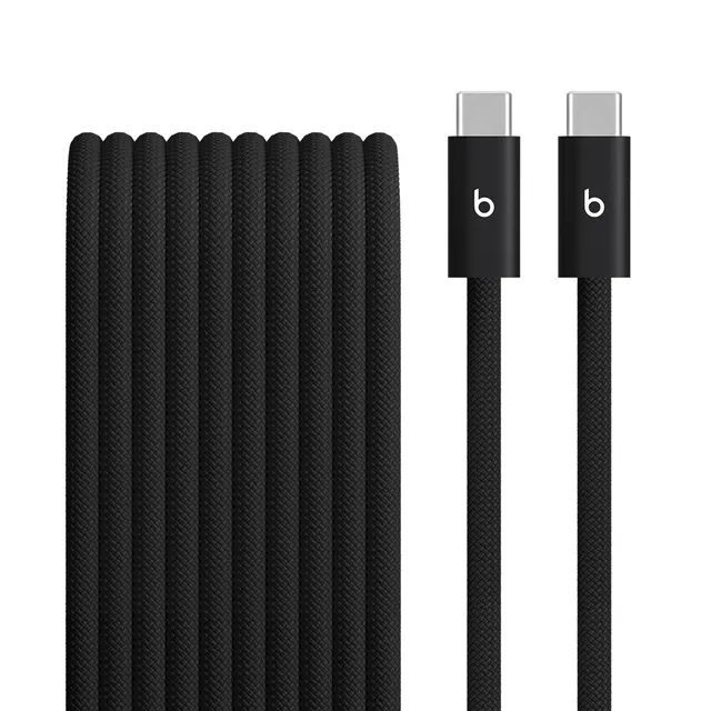 beats-240w-usb-c-to-usb-c-braided-cable-3m-10ft-bolt-black image 1