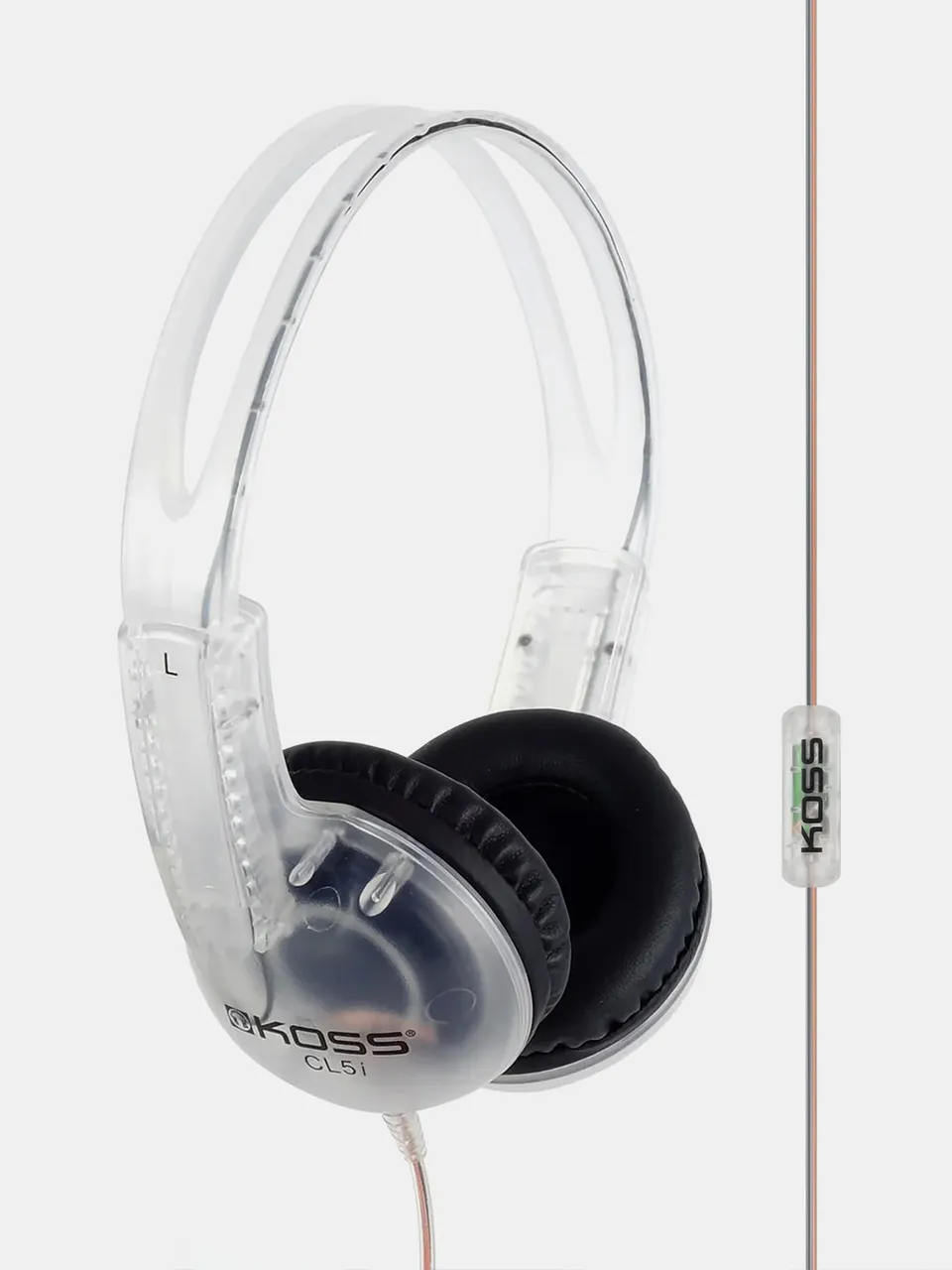 koss-cl-5i-on-ear-headphones-with-clear-design-and-onetouch-remote image 1