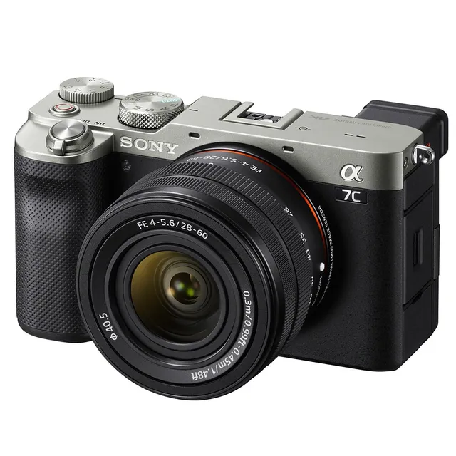 sony-alpha-7c-full-frame-compact-mirrorless-camera-with-28-60mm-kit-lens-silver image 1