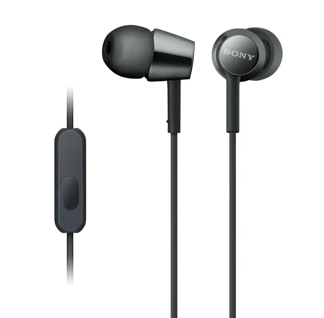sony-mdr-ex155ap-in-ear-earbud-headset-with-mic-and-smartphone-controls-black image 1