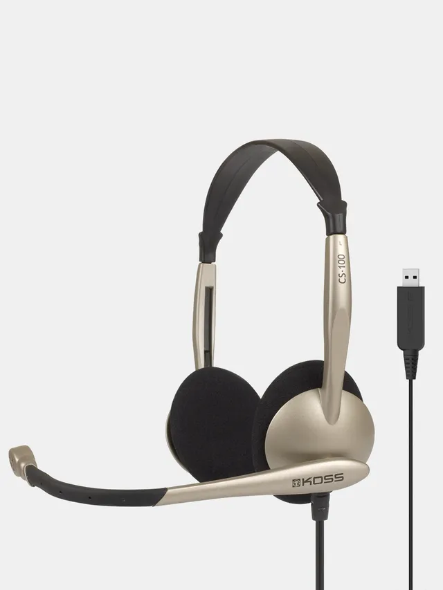 koss-cs100-usb-wired-communication-headset-with-noise-cancelling-mic image 1