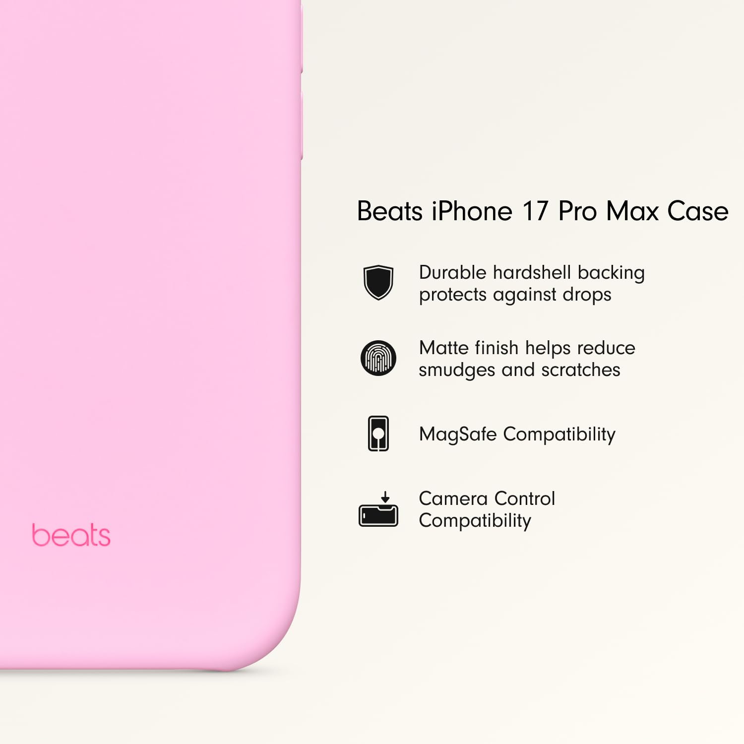 beats-iphone-17-pro-max-case-with-magsafe-and-camera-control-matte-finish-microf image 2
