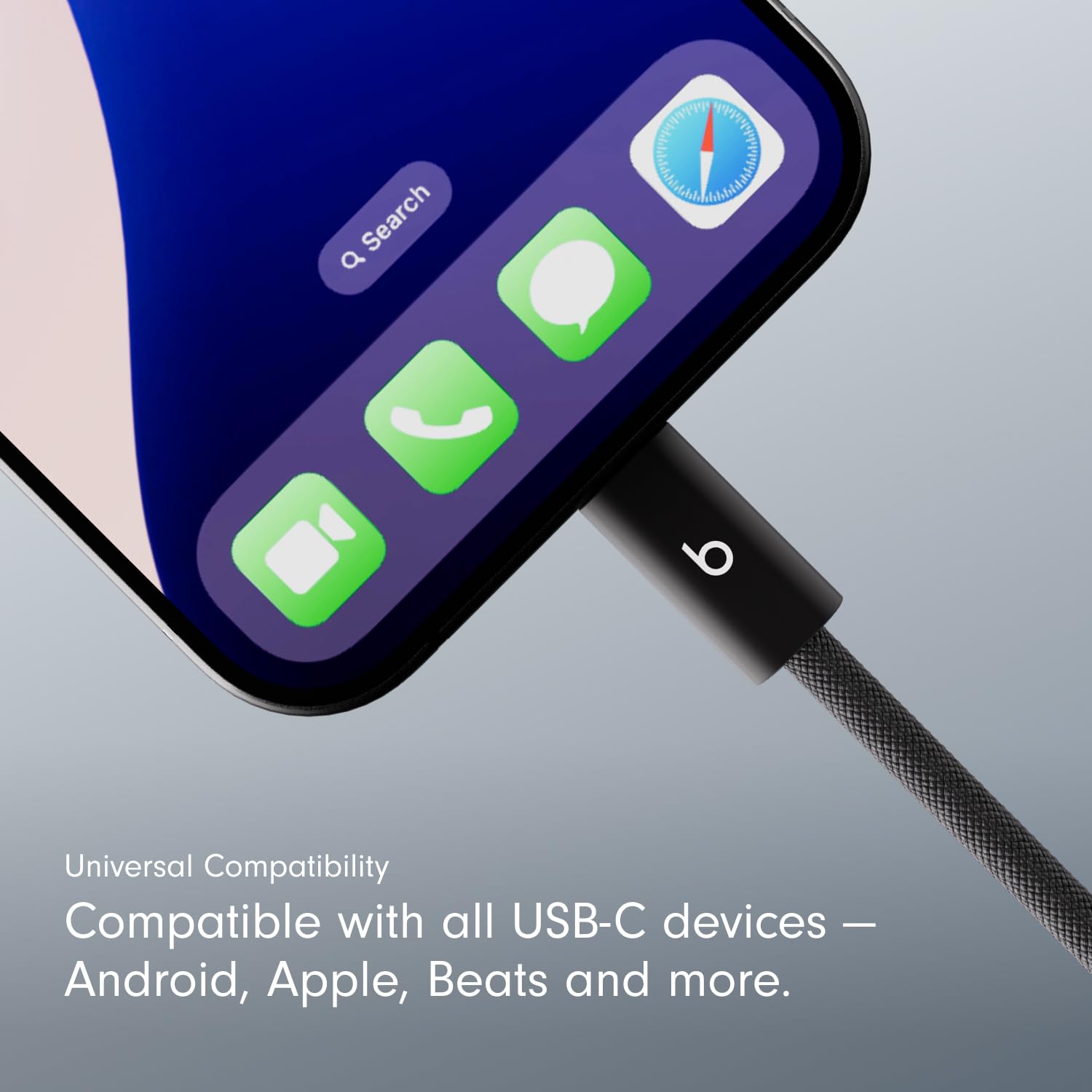 beats-240w-usb-c-to-usb-c-braided-cable-3m-10ft-bolt-black image 4