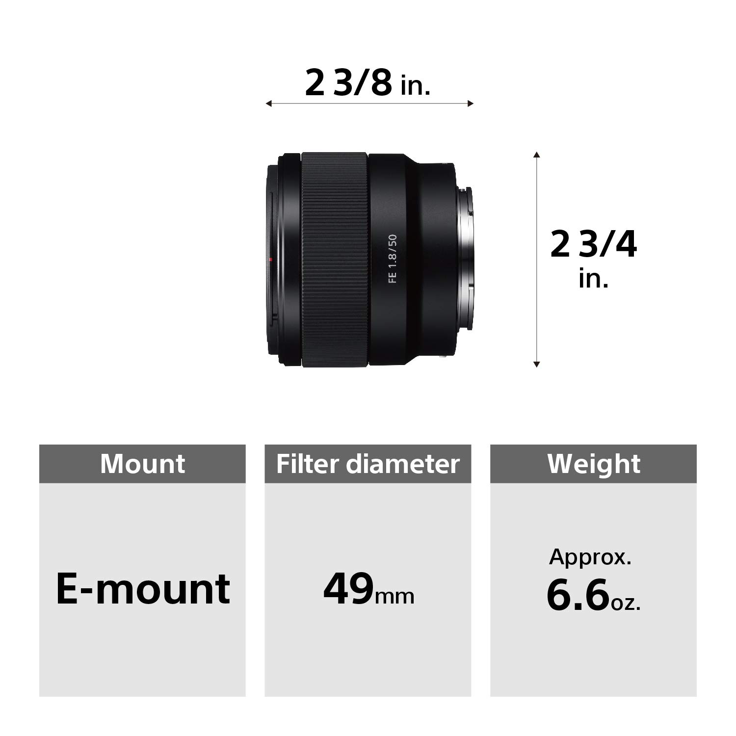 sony-fe-50mm-f1-8-standard-lens-sel50f18f-2-for-full-frame-e-mount-cameras-black image 4