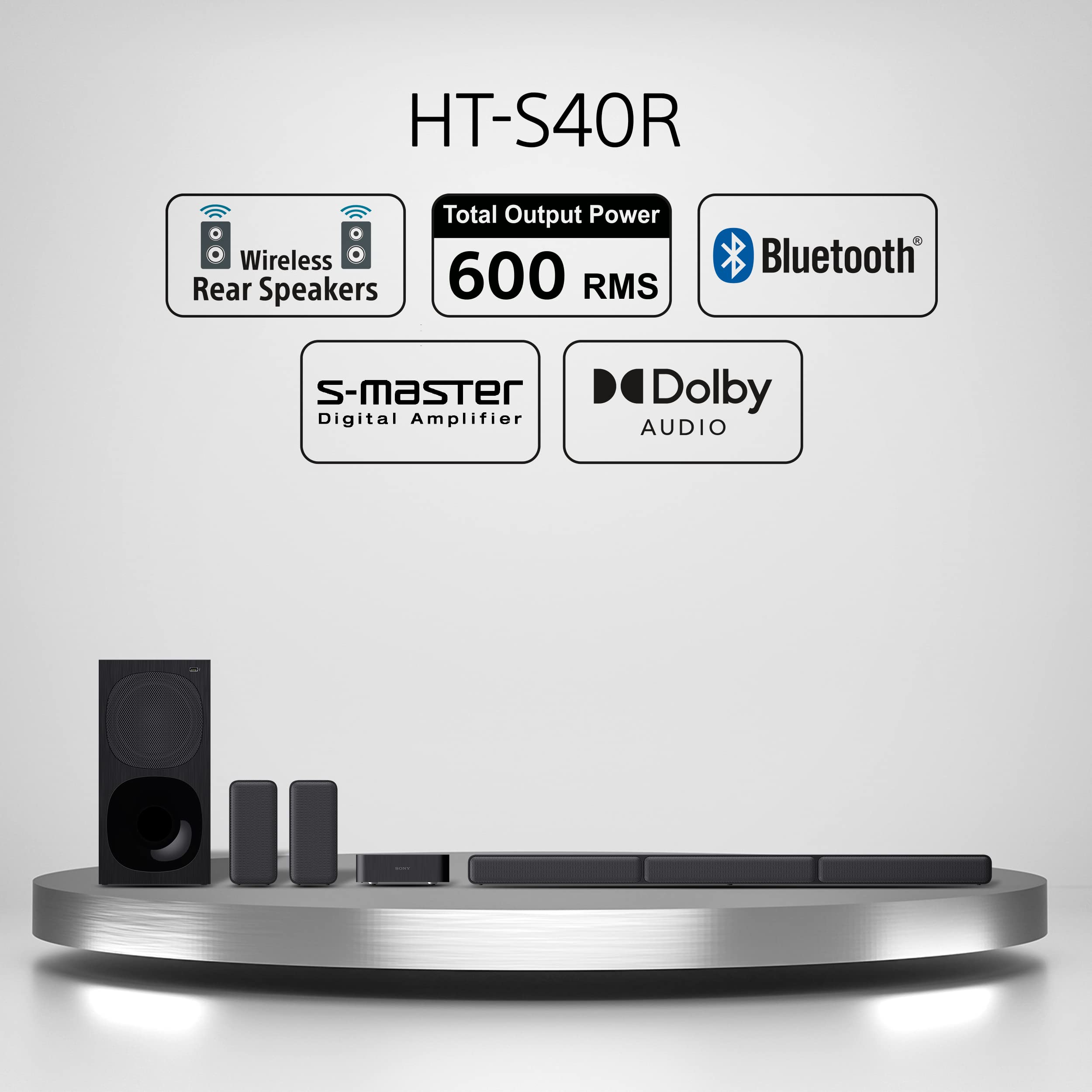 sony-ht-s40r-5-1ch-home-theater-soundbar-system-600w-wireless-rear-speakers-blac image 2