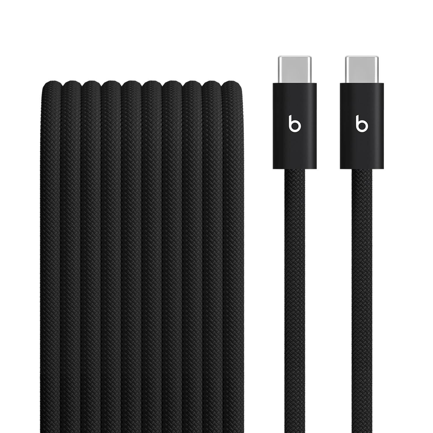 beats-240w-usb-c-to-usb-c-braided-cable-3m-10ft-bolt-black image 1