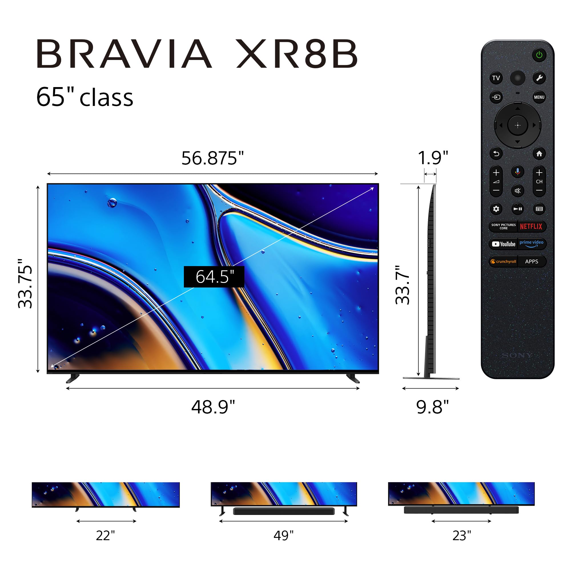 sony-65-inch-bravia-xr8b-oled-4k-hdr-smart-google-tv-k-65xr8b-xr-processor-dolby image 2