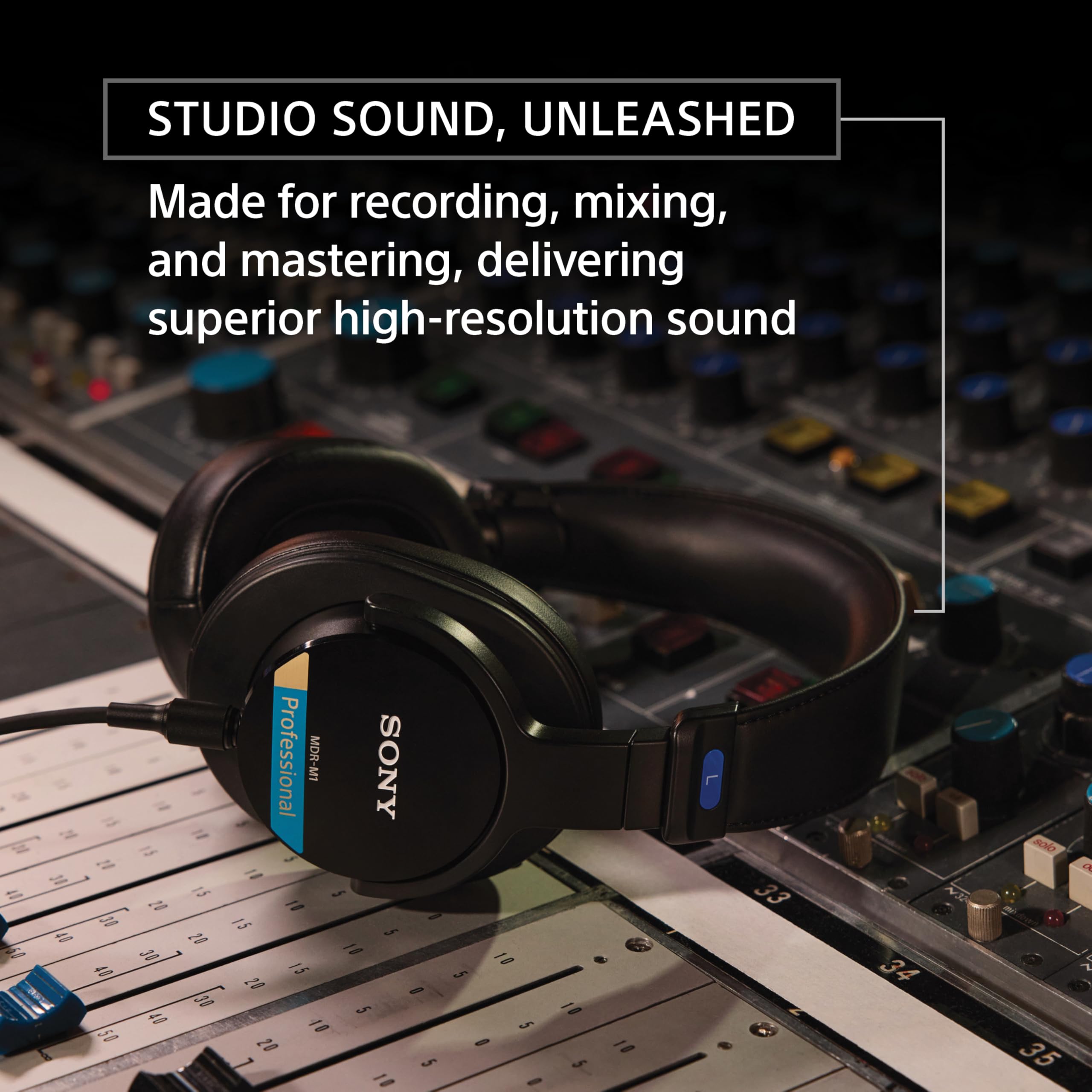 sony-mdr-m1-professional-reference-closed-monitor-headphones-ultra-wideband-5hz- image 2