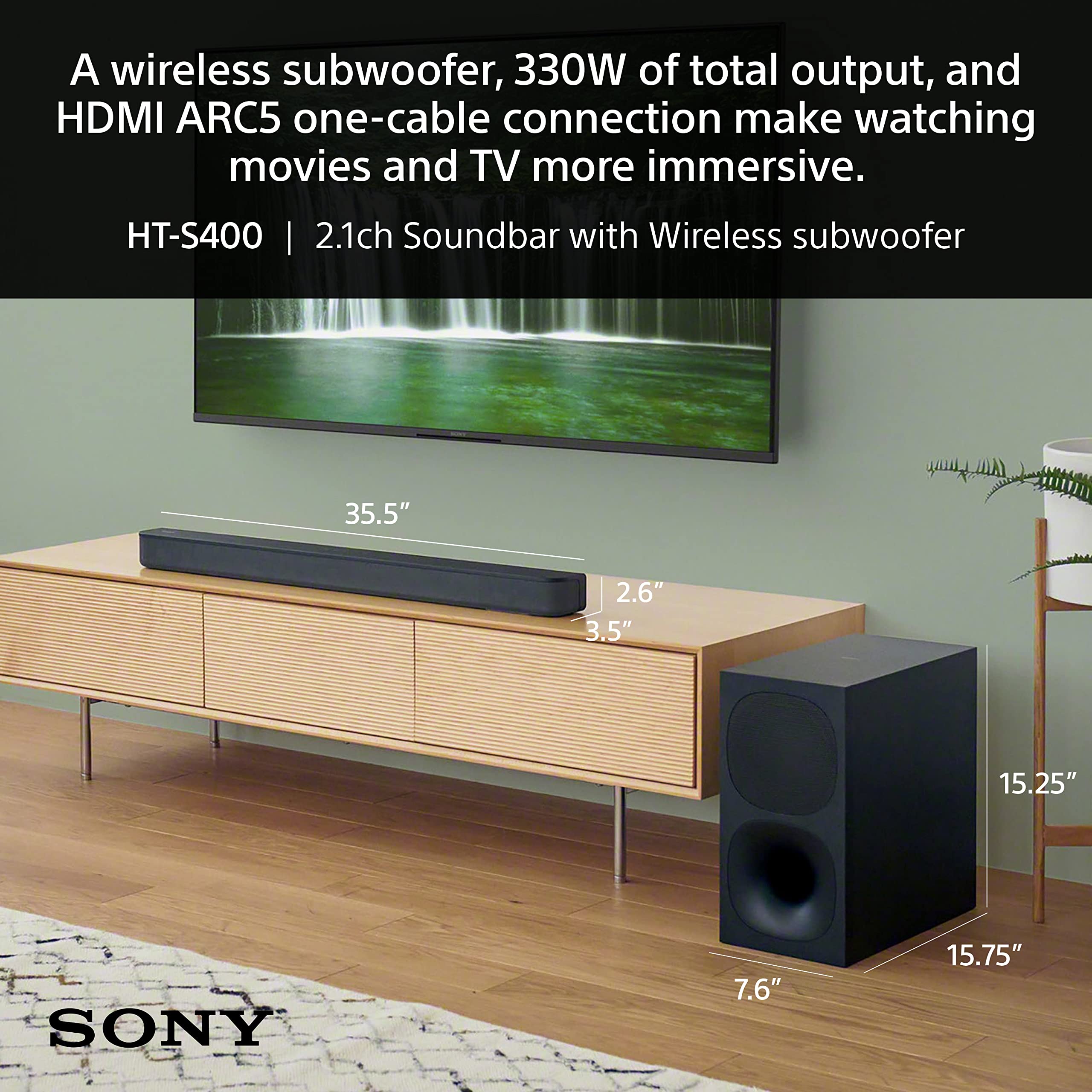 sony-ht-s400-2-1ch-soundbar-with-wireless-subwoofer-s-force-pro-front-surround-d image 2