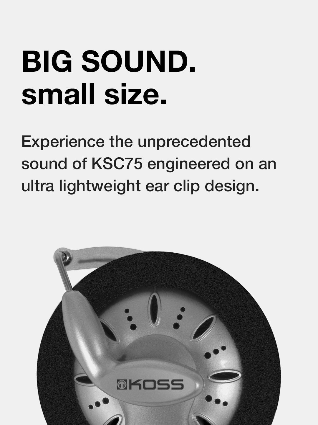 koss-ksc75-ear-clip-headphones-stealth-grey-open-air-high-fidelity-sound image 6