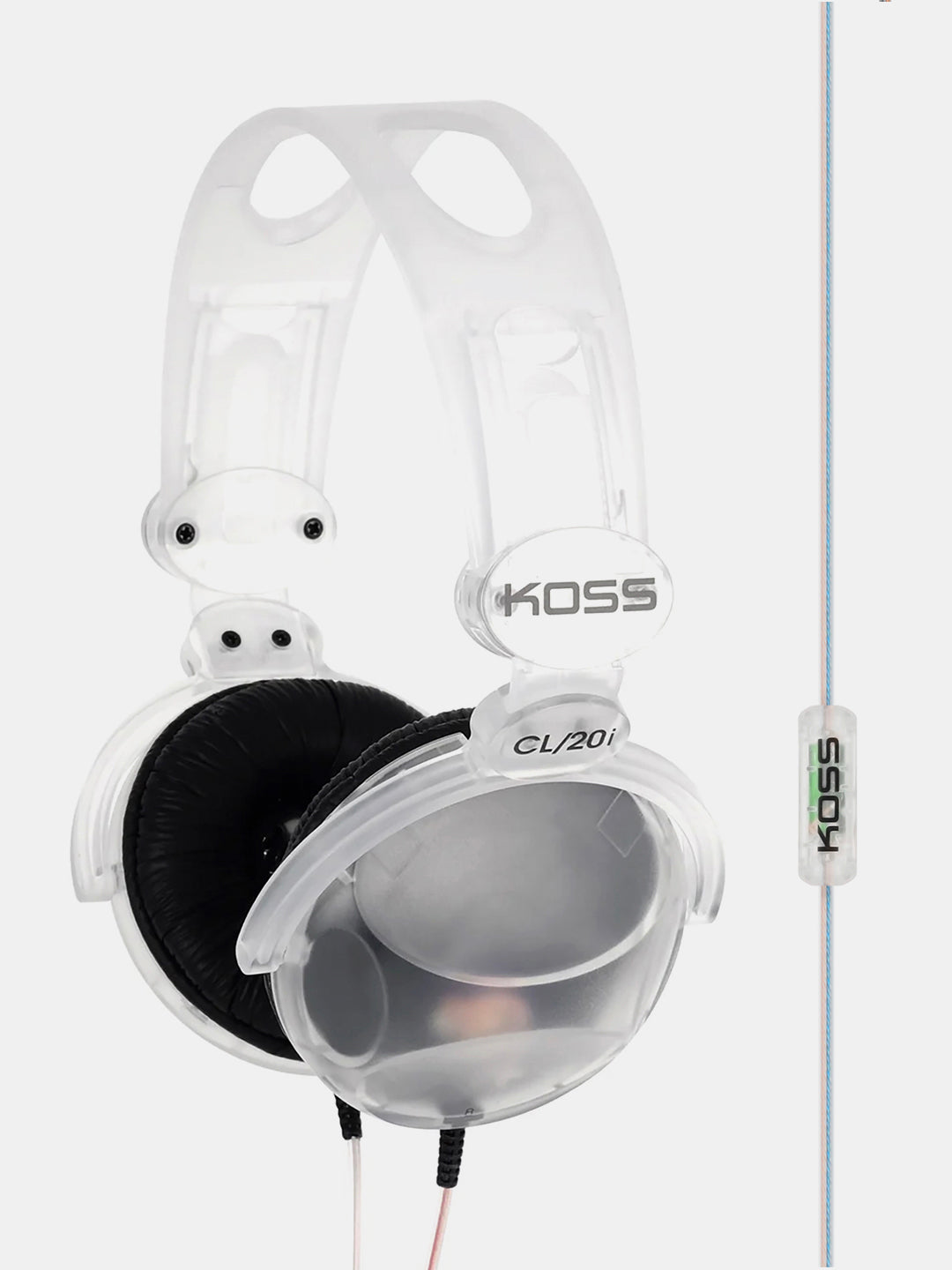 koss-cl-20i-on-ear-headphones-clear-design-with-microphone-remote image 1