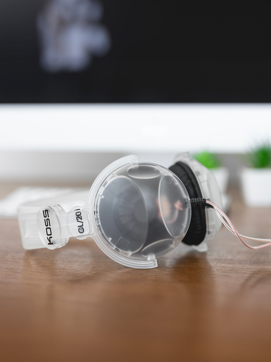 koss-cl-20i-on-ear-headphones-clear-design-with-microphone-remote image 3