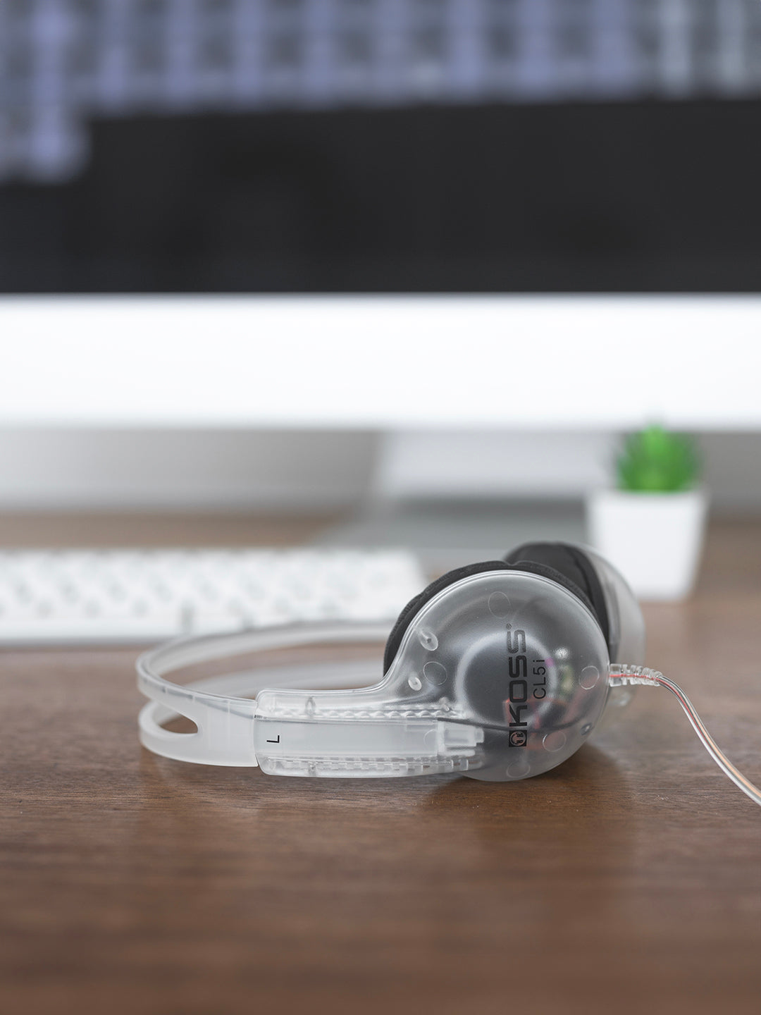 koss-cl-5i-on-ear-headphones-with-clear-design-and-onetouch-remote image 2