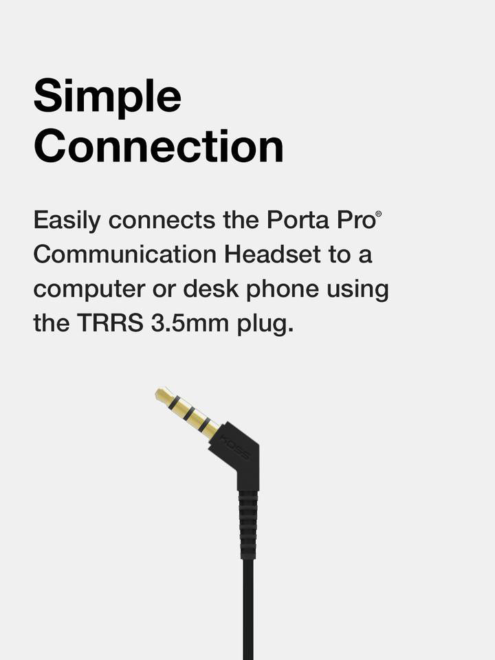 koss-porta-pro-communication-headset-with-boom-mic-3-5mm-trrs image 5