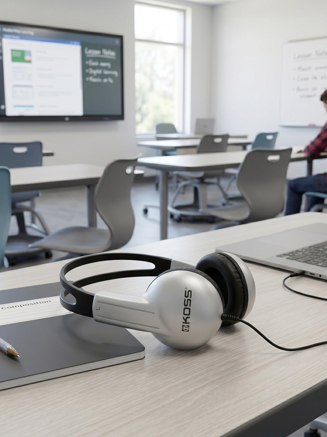 koss-ur10-educational-on-ear-headphones-with-adjustable-headband image 2